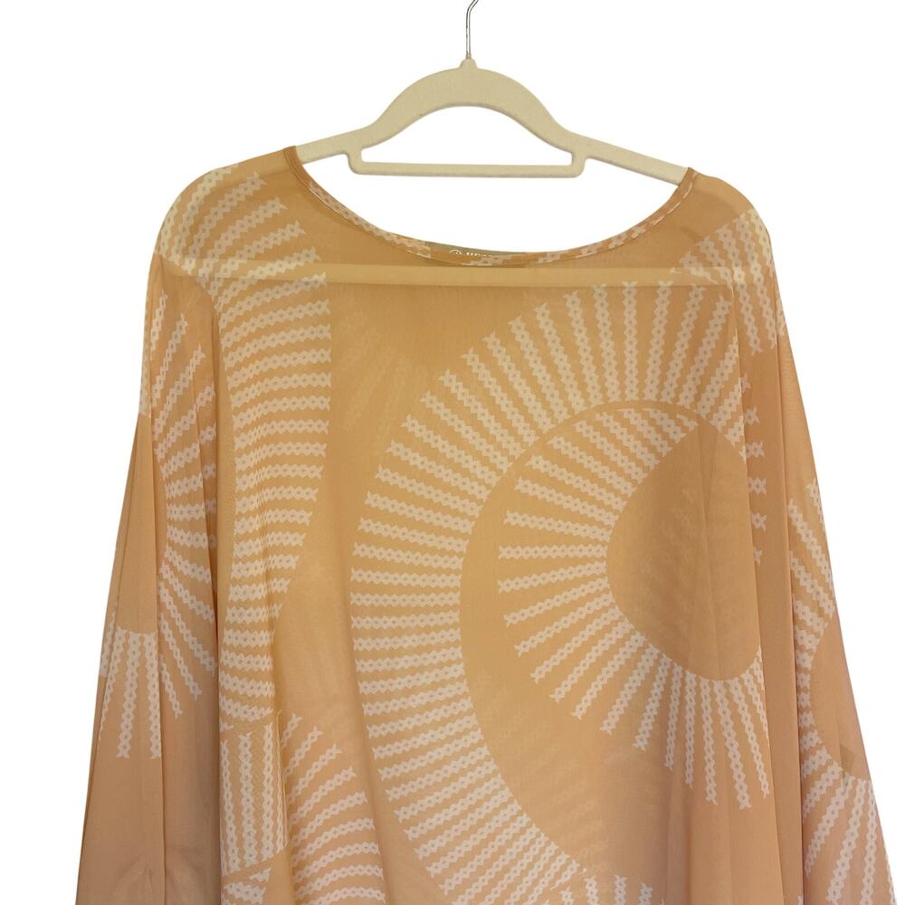 Manaola He’olu Collection Yellow Sheer Blouse One Size - Picture 6 of 7